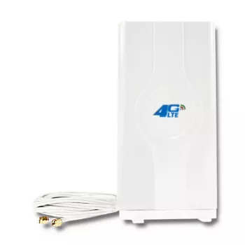 Ympärisäteilevä antenni QOLTEC 57013, 0,6–2,7 GHz, 30 dBi, pystysuora polarisaatio, 50 Ω, valkoinen ABS-kotelo