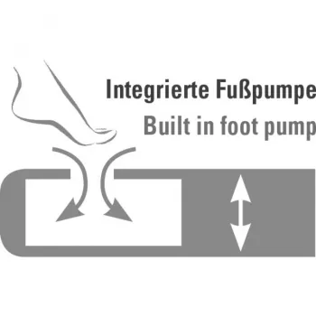Ilmapatja Multi Comfort Plus 40053, retkeilyilmapatja musta/harmaa