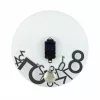NeXtime kello 8115 Dropped, Ø43 cm, seinäkello, hopea