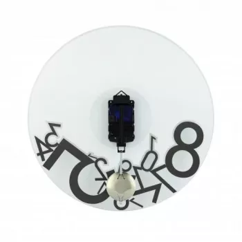 NeXtime kello 8115 Dropped, Ø43 cm, seinäkello, hopea
