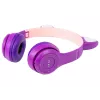 Langaton kuulokemikrofoni Bluetooth 5.0 LED lapsille violetti korvat