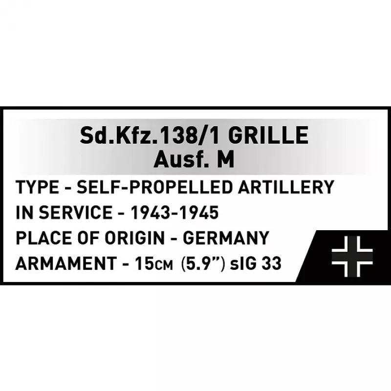 Rakennusmallisarja Cobi SD.KFZ.138/1 Grille, 720 osaa, näyttelymalli