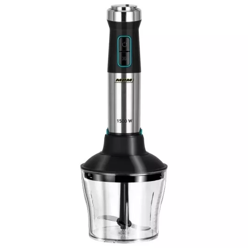 Sauvasekoitin MPM MBL-42M — 1500 W, ruostumaton teräskotelo, portaaton nopeus, turbo, lisävarusteet