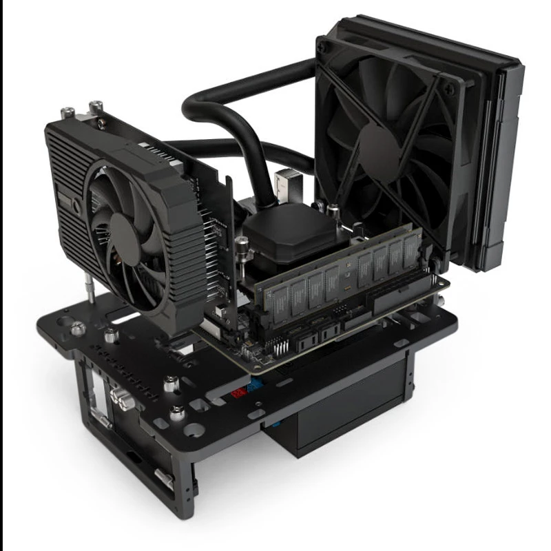 Streacom Benchtable BC1 Mini V2 musta – kompakti, passiivisesti jäähdytetty avorunkoinen kotelo