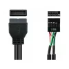 Good Connections -sovitin Pin-Header USB3.0St–USB2.0Bu 0,3 m