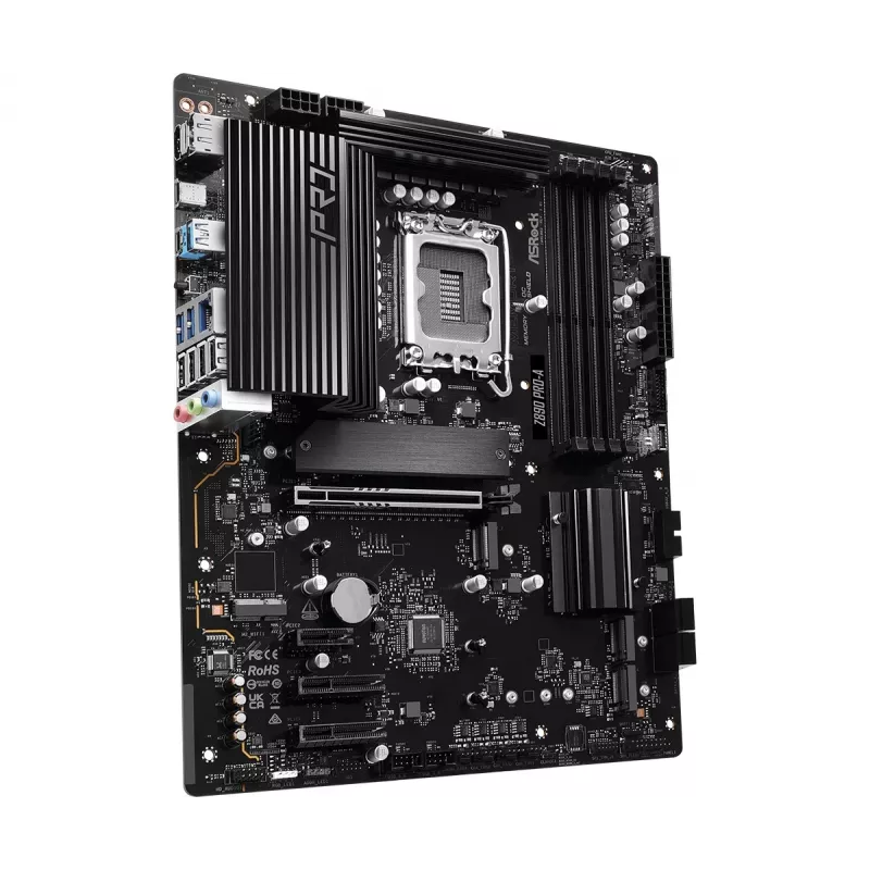 Emolevy ASRock Z890 Pro-A ATX — Intel Z890-piirisarja, LGA 1851, DDR5, 4x DIMM, 256 GB, 2.5Gb LAN, PCIe Gen5