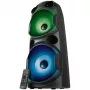 SVEN PS-750 2x40W; LED-näyttö; TWS; FM-radio; AUX; USB/SD-korttituki; valaistus; mikrofonitulo (karaoke); kaukosäädin; sisäänrakennettu taajuuskorjain