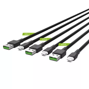 Lightning-kaapeli Green Cell KABGCSET05 1,2 m musta