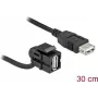 USB 2.0 A-pistoke kaapelilla musta DeLOCK 86869
