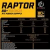 Virtalähde RAPTOR 600W BRONZE 80+, Single Rail, DC-DC