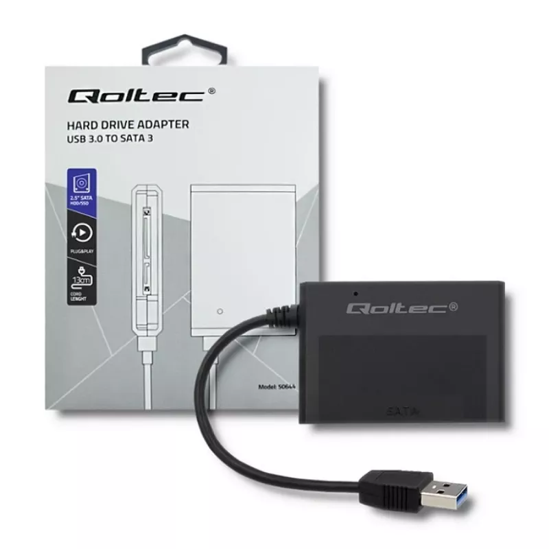 Kiintolevyadapteri Qoltec USB 3.0 HDD/SSD