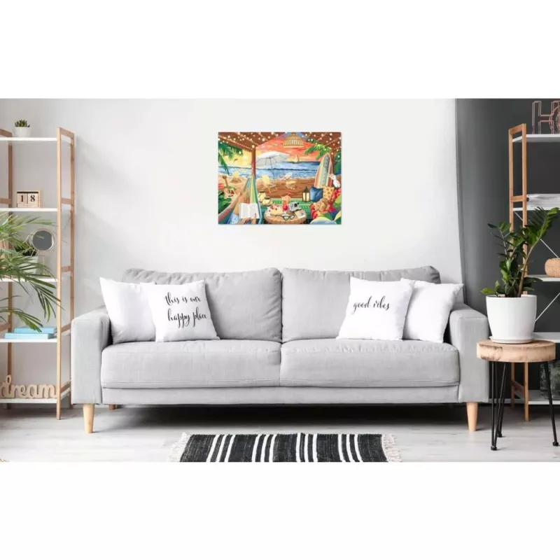 Palapeli-maalaussarja Ravensburger Cozy Cabana 23911 – palapeli-maalausaktiviteettisarja