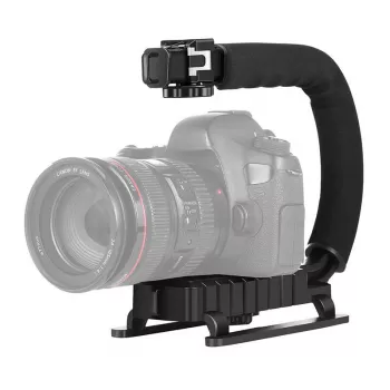 Käsikameran vakain PULUZ PU3005 C-muotoinen kahva DSLR- ja videokameroille