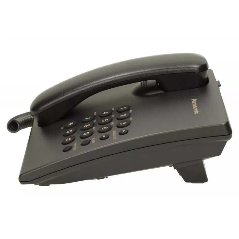 Johdollinen puhelin Panasonic KX-TS500 musta, numeronäyttö ja kaiutin