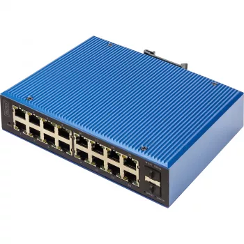 Hallittava kytkin DIGITUS DN-651159 16+2-porttia Gigabit Ethernet PoE