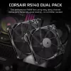 Corsair RS140 140 mm -kotelotuuletin 2 kpl:n pakkaus musta