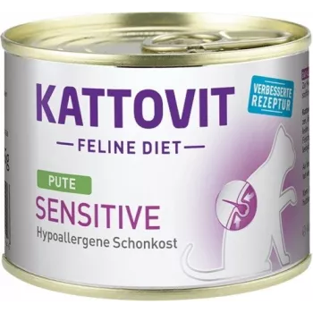 KATTOVIT Sensitive Turkey - märkäruoka kissoille - 185 g