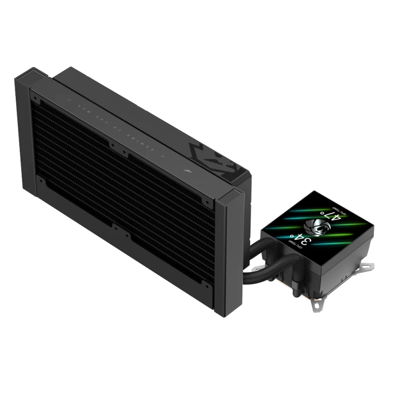 Gamemax CPU-nestekühler | GLACIER 240 LCD BK | Intel, AMD