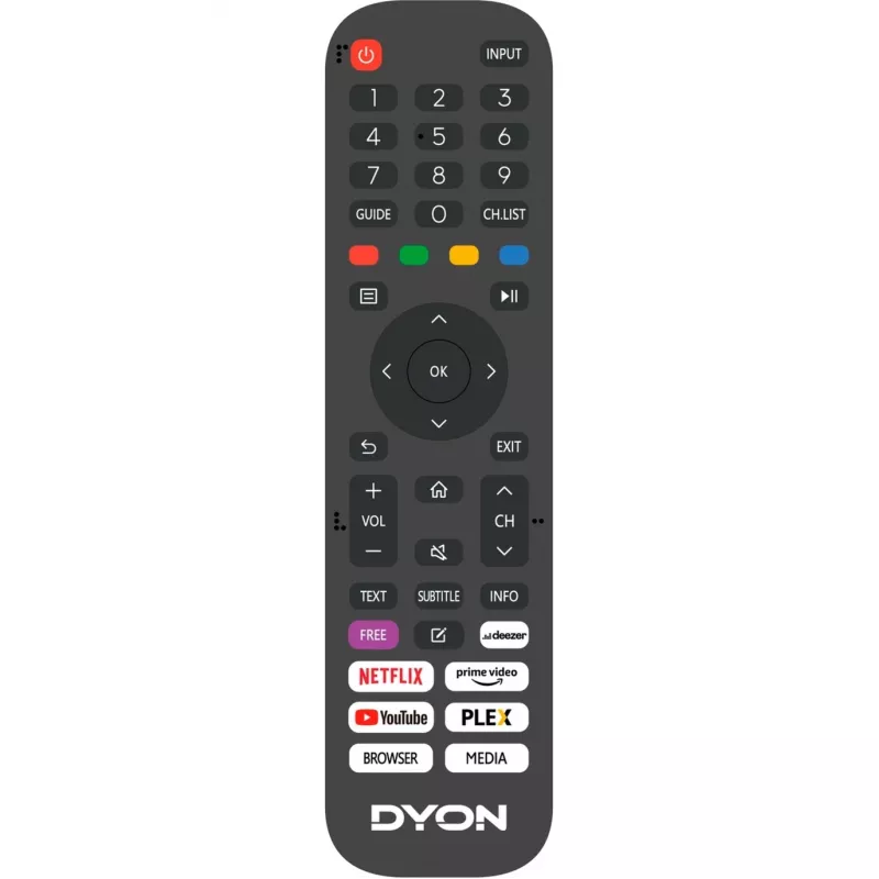 Dyon SMART 43 VX LED-TV 108 cm 109,20 cm (43) DVB-S2, DVB-C, DVB-T2, CI+, Full HD, Smart TV, WLAN musta [energialuokka E] (D800218)