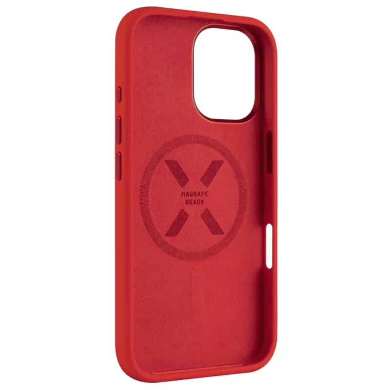 Fixed MagFlow | Takakansi | Apple | iPhone 16 | Nestemäinen silikoni | Punainen
