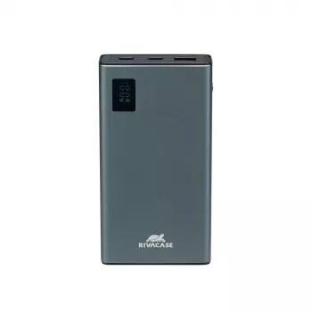 Powerbank Rivacase VA1021 10000mAh, kaksi USB-lähtöä, LED-ilmaisimet, kompakti kannettava laturi