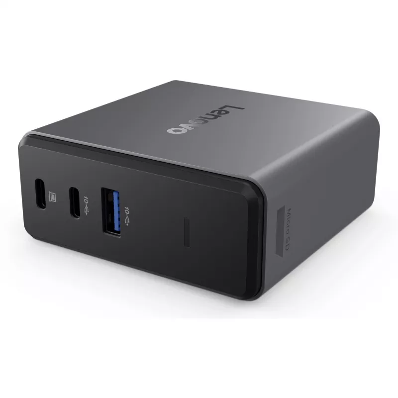Lenovo X9 Charging GaN Dock johdollinen USB 3.2 Gen 2 (3.1 Gen 2) Type-C harmaa