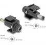 DeLOCK Keystone-moduuli DC 5,5 x 2,5 mm naaras uros musta
