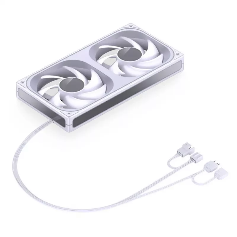 JONSBO ZB-240W 2x120mm ARGB PWM -kotelotuulettimet – valkoinen