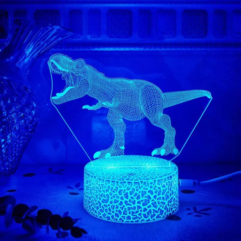 Pöytä-LED-valaisin MANTA SNL117RGB RGB 3D dinosaurus valokoriste