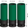 Iskuvääntösarja Bosch PRO 1/2 inch, 3-osainen, syvät hylsyt vannesuojalla