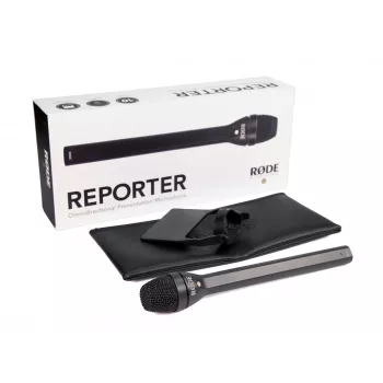 RØDE Reporter musta haastattelumikrofoni
