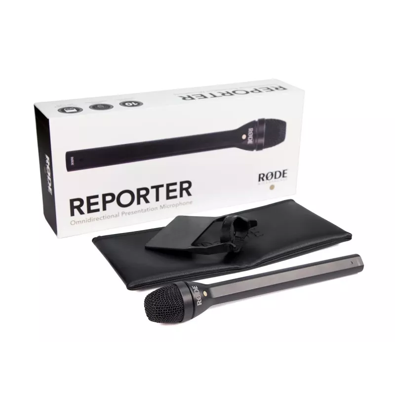 RØDE Reporter musta haastattelumikrofoni