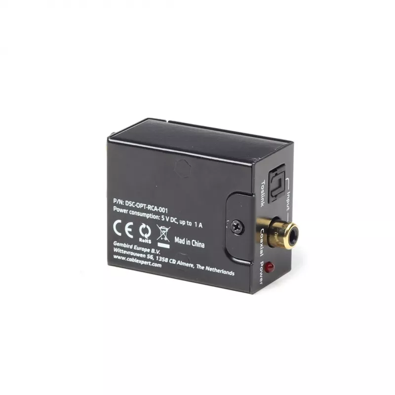 Gembird DSC-OPT-RCA-001 audiomuunnin musta