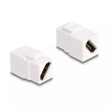 DeLOCK Keystone-moduuli HDMI naaras-naaras diagonaali 8K 60 Hz valkoinen