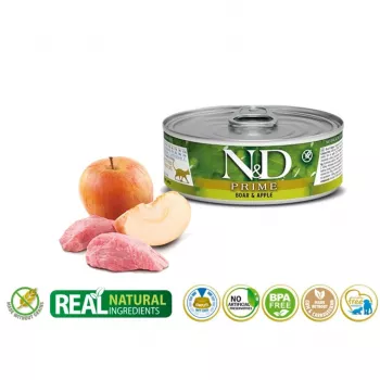 Farmina N&D Cat Prime Villisika & omena kissan märkäruoka 70 g
