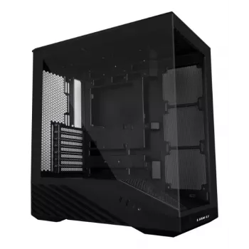 PC-kotelo Lian Li Vector V100 Midi Tower – musta sivulasilla, tukee 3×120 mm sivutuulettimia + 1×120 mm takatuuletinta, 3,5
