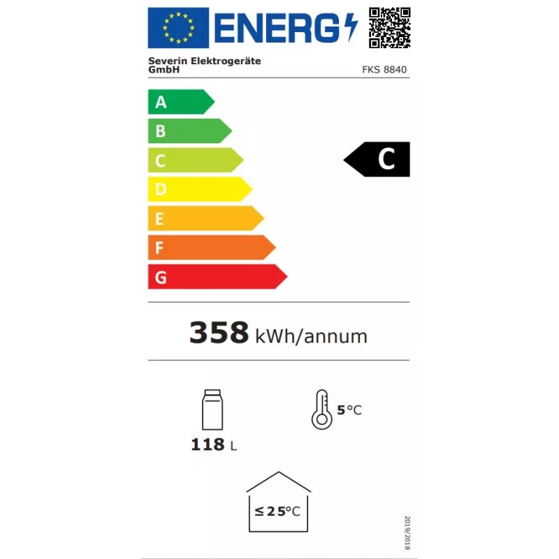 Severin FKS 8840 kompressoriviinikaappi 42 pulloa vapaasti seisova musta