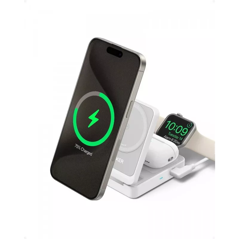 MagGo 3-in-1 15W taittuva valkoinen EU
