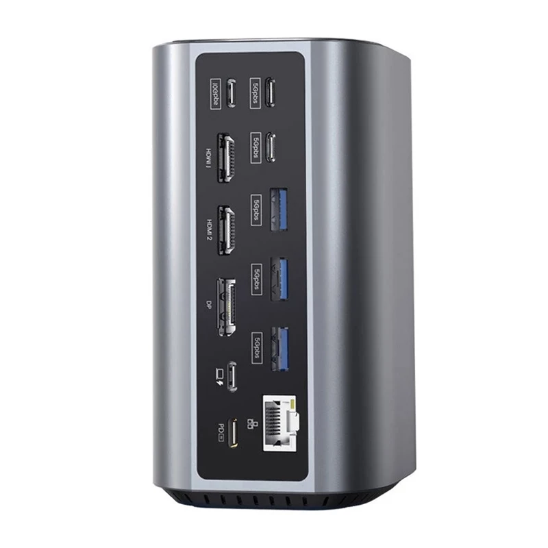 Telakointiasema BlitzWolf BW-TH15 17in1 — 2x HDMI, DisplayPort, 4x USB-C