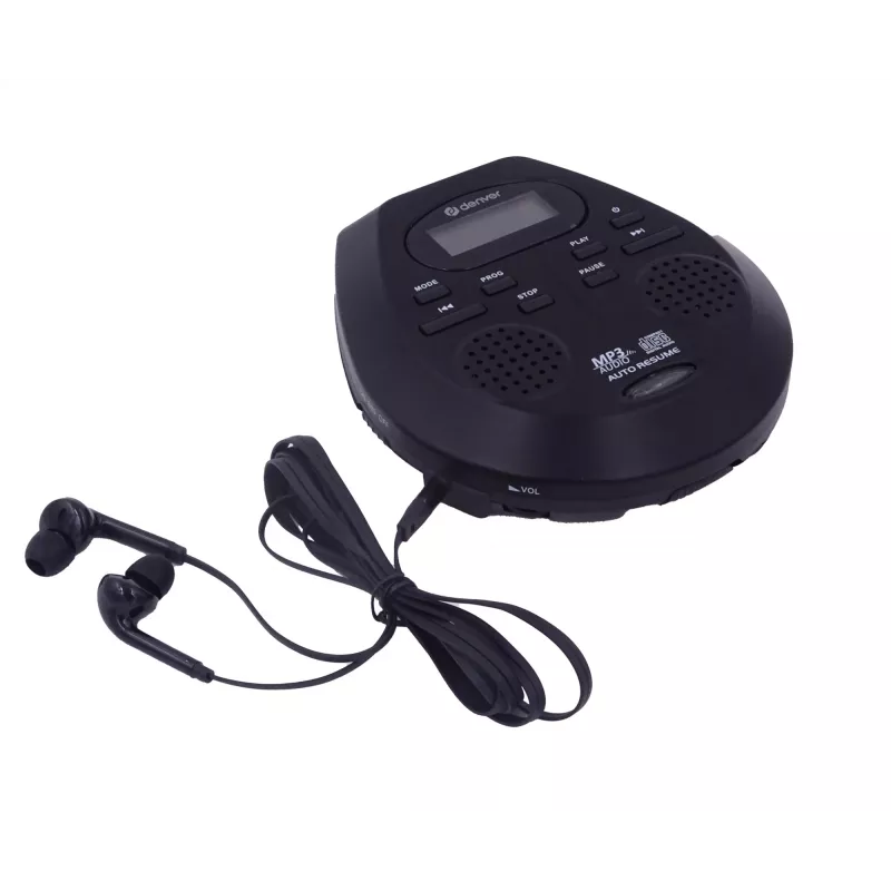 Kannettava CD-soitin Denver DMP-395B musta MP3-toisto LCD-näyttö