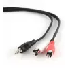 Gembird 1,5 m - 3,5 mm/2xRCA - M/M 1,5 m 3,5 mm 2 x RCA musta - punainen - valkoinen (CCA-458)