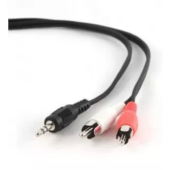 Gembird 1,5 m - 3,5 mm/2xRCA - M/M 1,5 m 3,5 mm 2 x RCA musta - punainen - valkoinen (CCA-458)