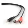 Gembird 1,5 m - 3,5 mm/2xRCA - M/M 1,5 m 3,5 mm 2 x RCA musta - punainen - valkoinen (CCA-458)