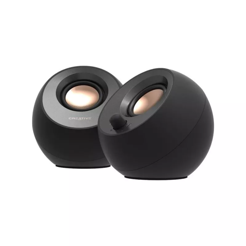 CREATIVE Pebble V3 minimalistinen 2.0 USB-C-pöytäkaiutin USB-äänellä, Clear Dialog Enhancement, Bluetooth 5.0, 8W RMS 16W huipputeholla
