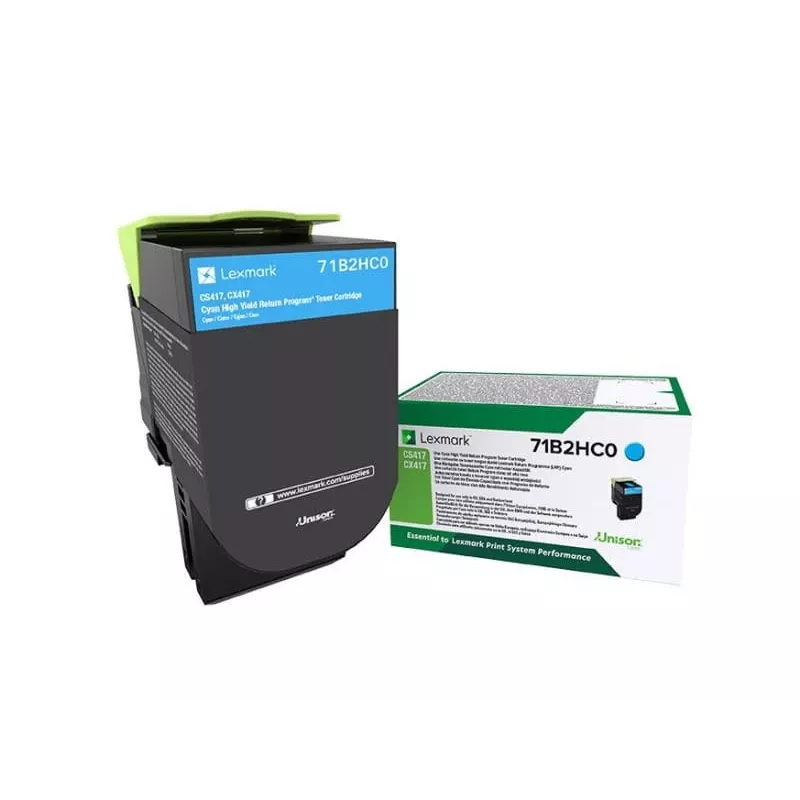 Lexmark 71B2HC0 värikasetti 1 kpl alkuperäinen syaani