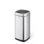 Suorakaiteen muotoinen roskakori Durable NO TOUCH 35L ruostumaton teräs musta hopea