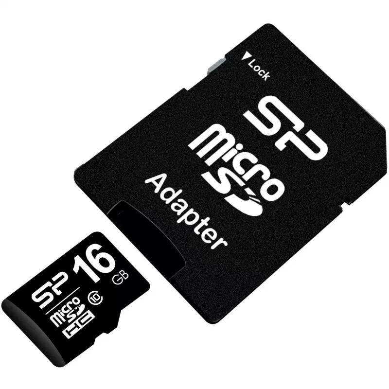 MicroSDHC-muistikortti Silicon Power 16GB Class 10 UHS-I U1 40 MB/s, vedenpitävä, musta