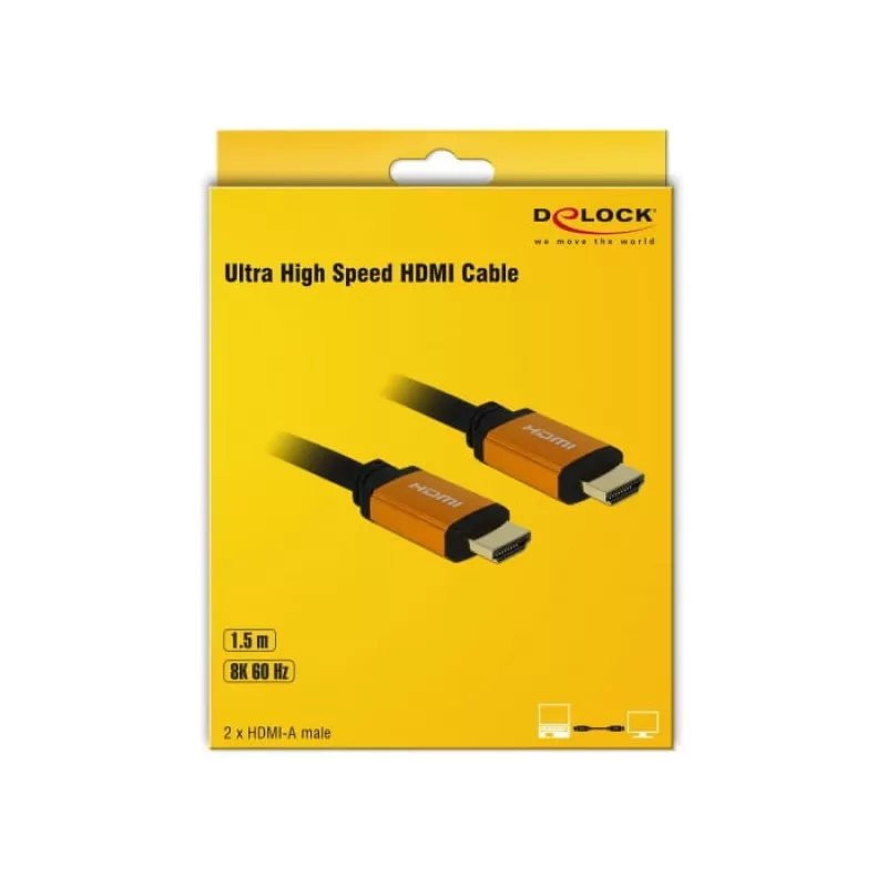 DeLOCK 85728 HDMI-kaapeli 1,5 m Type-A musta kulta