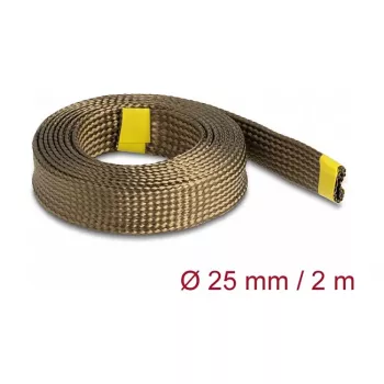 DeLOCK 20889 kaapelinsuojasukka ruskea basalttikuitu 2,5 cm