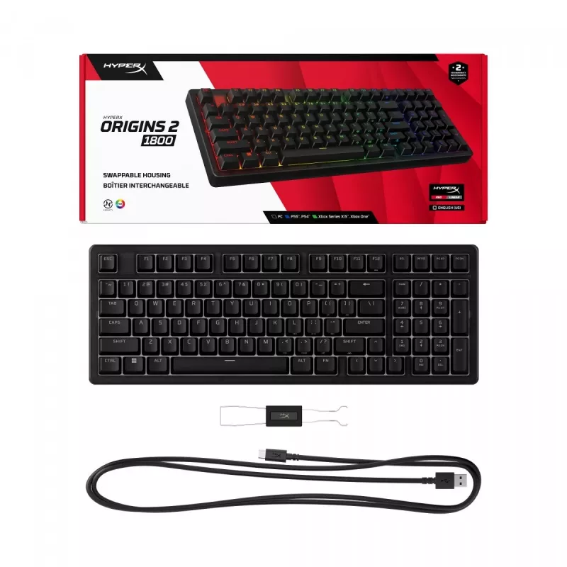 HyperX Origins 2 1800 näppäimistö musta